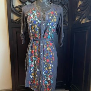 Anthropologie embroidered tunic